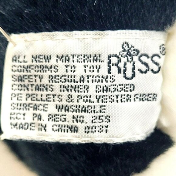 VINTAGE Russ Berrie French Bulldog Puppy 8" GRACIE Black White Plush Stuffed Toy - Picture 7 of 7